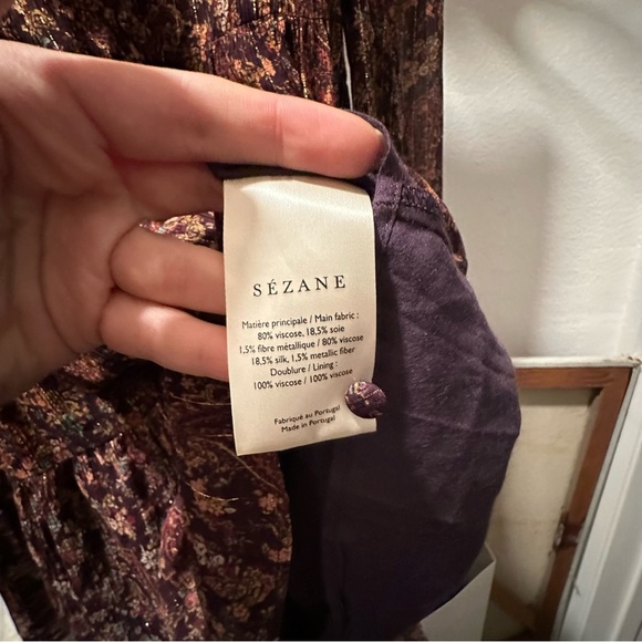 SEZANE Solene Dress Abstract Floral 34/XS - Picture 5 of 6